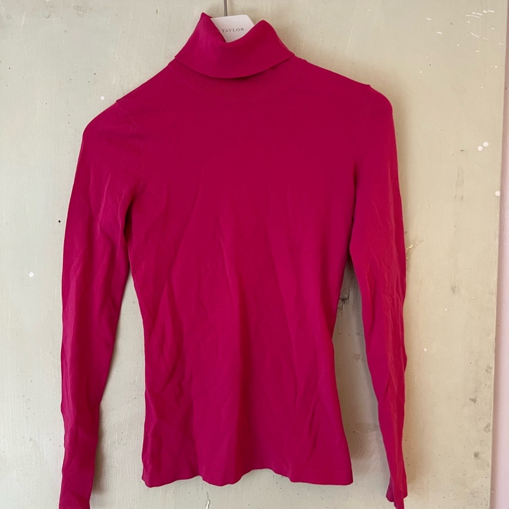 Diane Von Furstenberg Pink Fitted Long Sleeve Tee